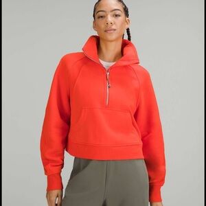 Lululemon Scuba Funnel Neck Half Zip Solar Orange